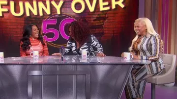 Missoni Zgzag Lurex Pantalón de pierna ancha usado por Rolonda Watts como se ve en Sherri el 23 de febrero de 2024
