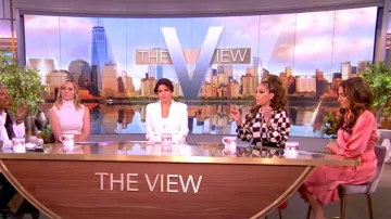 Zimmermann Silk Wrap Midi Dress worn by Alyssa Farah as seen in The View on  February 26, 2024