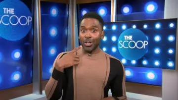 Ted Baker Mitted Striped Merino Sweater worn by Justin Sylvester as seen in Today with Hoda & Jenna on February 27, 2024