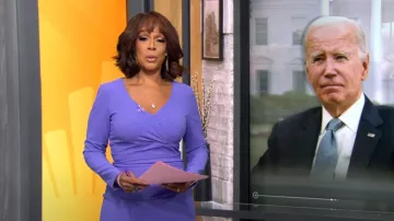 Chiara Boni La Petite Robe Midi Dress worn by Gayle King as seen in CBS Mornings on February 27, 2024