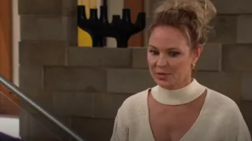Iro Vae­na Sweater worn by  Sharon Newman  (Sharon Case) as seen in The Young and the Restless on February 22, 2024