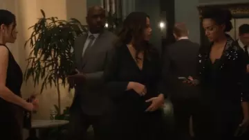 Aqua Pearl Bag  worn by Lucy Chen (Melissa O'Neil) as seen in The Rookie (S06E02)