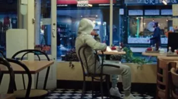 Nike Grey Heather 'Windrunner' Zip Hoodie worn by Central Cee in I Will [Music Video]