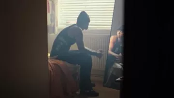 Chrome Hearts Black T-Logo Ribbed Tank Top worn by Central Cee in I Will [Music Video]