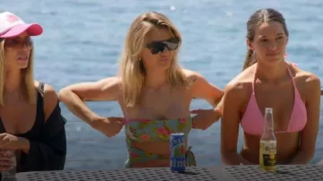 Matinee By Chiara Biasi Blue Floral Cut Out One Piece Swimsuit worn by Lala Kent as seen in Vanderpump Rules (S11E05)