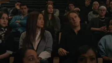 Sandro Sweater With Contrasting Deep V-Neck worn by Shusie Lash (Deborah S. Craig) as seen in Elsbeth (S01E01)