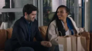 Mango Oversized Teddy Collar Jacket worn by Melody (Nelly Lawson) in the series Tomorrow Belongs to Us (Episode 1627)