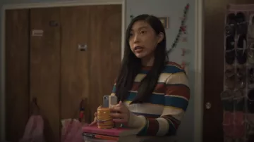 Dickies Striped Rib Crew Sweater worn by Nora (Awkwafina) as seen in Awkwafina is Nora From Queens (S02E04)