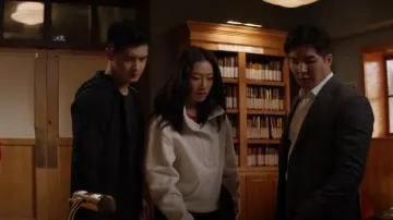 Agolde Funnel Neck Pullover worn by Nicky Shen (Olivia Liang) as seen in Kung Fu (S02E03)