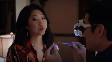 Zara Knotted Printed Shirt worn by Althea Shen (Shannon Dang) as seen in Kung Fu (S02E06)