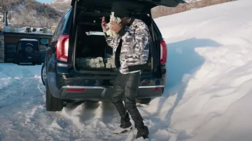 Guapi Black Diamond Patch Icon Stacked Jeans worn by YoungBoy Never Broke Again in Boat [Official Music video]