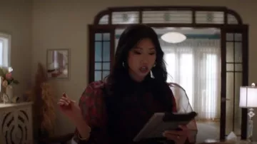 Alice + Olivia Brentley Blouse worn by Althea Shen (Shannon Dang) as seen in Kung Fu (S02E08)