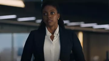 Theory Angled Blazer worn by Kate Sacker (Condola Rashad) as seen in Billions (S06E09)