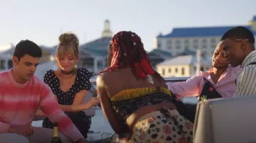 Zara Polka Dot Print Mini Dress worn by Reece van Rensburg (Greteli Fincham) as seen in Blood & Water (S03E02)