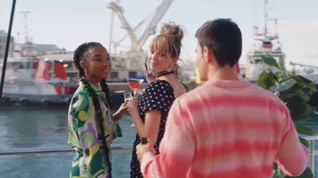 Zara Green Swirl print Dress worn by Puleng Khumalo (Ama Qamata) as seen in Blood & Water (S03E02)