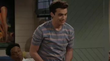 Faherty Surfride Stripe Tee worn by Freddie Raines (Joey Bragg) as seen in Call Your Mother (S01E12)