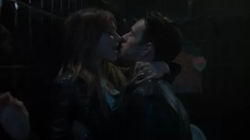 AllSaints Cargo Leather Jacket worn by Maggie (Emma Appleton) as seen in Everything I Know About Love (S01E03)