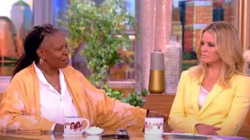 Magnolia Pearl Bird Vijji Kimono worn by Whoopi Goldberg as seen in The View on March 4, 2024