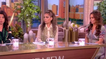 Saloni Lea Silk Puff-Sleeve Midi-Dress worn by Alyssa Farah as seen in The View on March 4, 2024