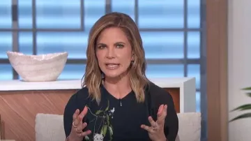 Victoria Beckham Floral-print Crepe Mini Dress worn by Natalie Morales as seen in The Talk on March 4, 2024