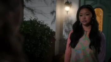 Maisie Wilen Shell Mi­ni Dress worn by Erika Vu (Lana Condor) as seen in Boo, Bitch (S01E06)