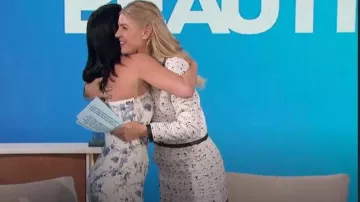 Alice + Olivia Donald Skirt worn by Amanda Kloots as seen in The Talk on March 4, 2024