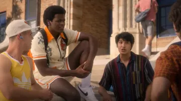 Urban Outfitters without Walls Gauze Stripe Button Down worn by Jake W. (Conor Husting) as seen in Boo, Bitch (S01E05)