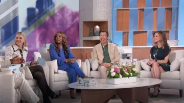 Gucci Mar­mont Leather Loafer Pumps worn by Amanda Kloots as seen in The Talk on March 4, 2024