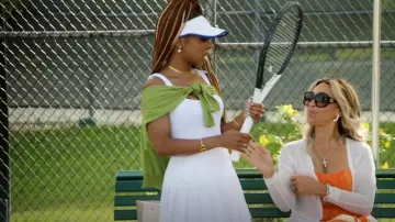 Casablanca Scallop Edge Pleated Skirt worn by Candiace Dillard Bassett as seen in The Real Housewives of Potomac (S08E15)