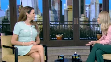 Self Portrait Sequinned Tweed Minidress worn by Denise Richards as seen in LIVE with Kelly and Mark on March 5, 2024