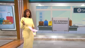 Robe A.L.C. Isa portée par Gayle King vue dans CBS Mornings le 6 mars 2024