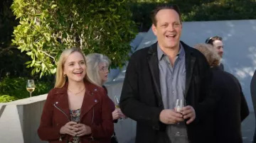 AllSaints Dalby Jacket worn by Christine Taylor (Christine Taylor) as seen in Curb Your Enthusiasm (S12E05)