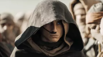 Hood costume worn by Paul Atreides (Timothée Chalamet) as seen in Dune: Part Two movie