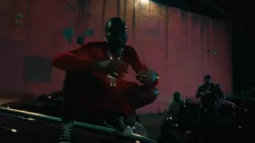 Rick Owens Lunettes de soleil rectangulaires noires 'Rick' portées par Meek Mill dans Whatever I Want (Official Music Video) Ft. Fivio Foreign