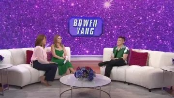 Vestido midi de cuello cuadrado Saloni Rachel-C usado por Jenna Bush Hager como se ve en Today with Hoda & Jenna el 7 de marzo de 2024