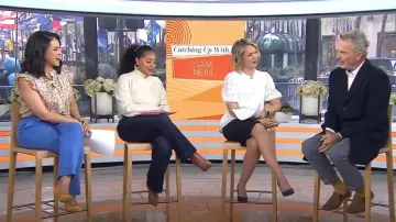 Veronica Beard Renzo Pants usados por Laura Jarrett como se ve en Today el 7 de marzo de 2024