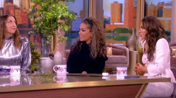 Monse Lace Knit Dress worn by Sunny Hostin as seen in The View on March 6, 2024