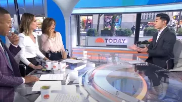 Nike Air Max 1 Waves White Sneakers worn by Brian Cheung as seen in Today on March 7, 2024