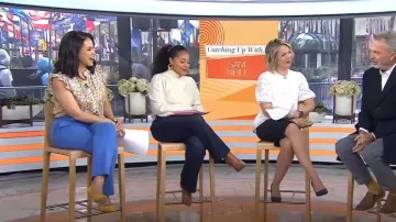 Talbots Wide Leg Jeans worn by Sheinelle Jones as seen in Today on March 7, 2024