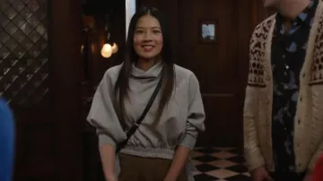 Daily Practice by Anthropologie Long Sleeve Funnel Neck Sweatshirt worn by Sasha (Christina Ko) as seen in Ghosts (S03E04)
