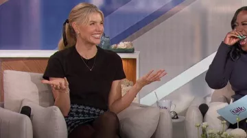Sandro Marty Tweed Mini Skirt worn by Amanda Kloots as seen in The Talk on March 8, 2024