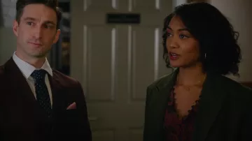 Veronica Beard Benson Silk Dress worn by Quinn (Mercedes Morris) as seen in Good Witch (S07E01)