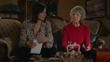 L'Agence Bardot Blouse worn by Cassie Nightingale (Catherine Bell) as seen in Good Witch (S07E06)