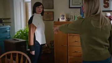 Frame Colorblocked Turtleneck Sweater worn by Cassie Nightingale (Catherine Bell) as seen in Good Witch (S07E07)