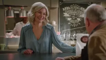 Reiss Everley Pleated BLouse worn by Stephanie Borden (Kylee Evans) as seen in Good Witch (S07E09)