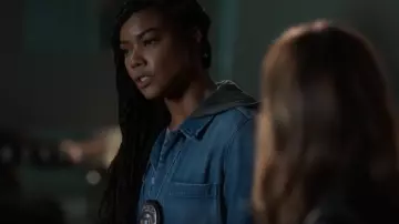 Amo Den­im Jump­suit worn by Sydney Burnett (Gabrielle Union) as seen in L.A.'s Finest (S02E05)