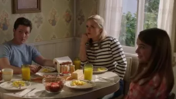 J.Crew Classic-fit Boatneck T-shirt In Stripe worn by Mandy McAllister (Emily Osment) as seen in Young Sheldon (S07E04)