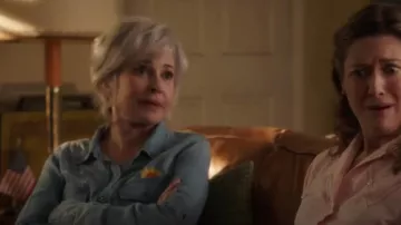 Billy T Hello Sunshine Embroidered Denim Shirt worn by Meemaw (Annie Potts) as seen in Young Sheldon (S07E04)