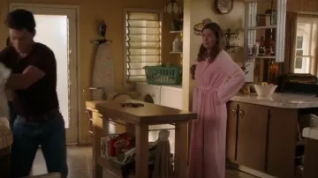 Sonoma Life & Style Intimates Long Plush Wrap Robe worn by Mary Cooper (Zoe Perry) as seen in Young Sheldon (S07E04)