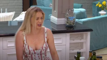 Reformation Dolci Dress in Vienna worn by Raquelle Stevens as seen in Selena + Chef (S04E10)